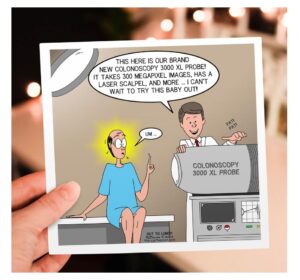 Greeting Card - The Colonoscopy 3000 XL Probe - s Funny Out to Lunch Cartoons