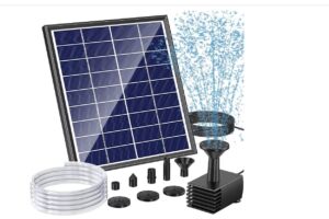 POPOSOAP Solar Bird Bath Fountain Pump
