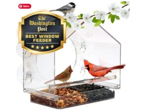 JCS Wildlife Acrylic Window Bird Feeder Best for Versatility and Immersive Viewing