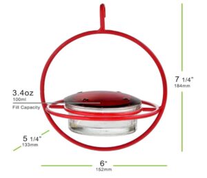 More Birds Ruby Glass Hummingbird Feeder