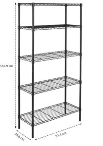Amazon Basics 5-Shelf Adjustable Heavy Duty Steel Wire Rack 