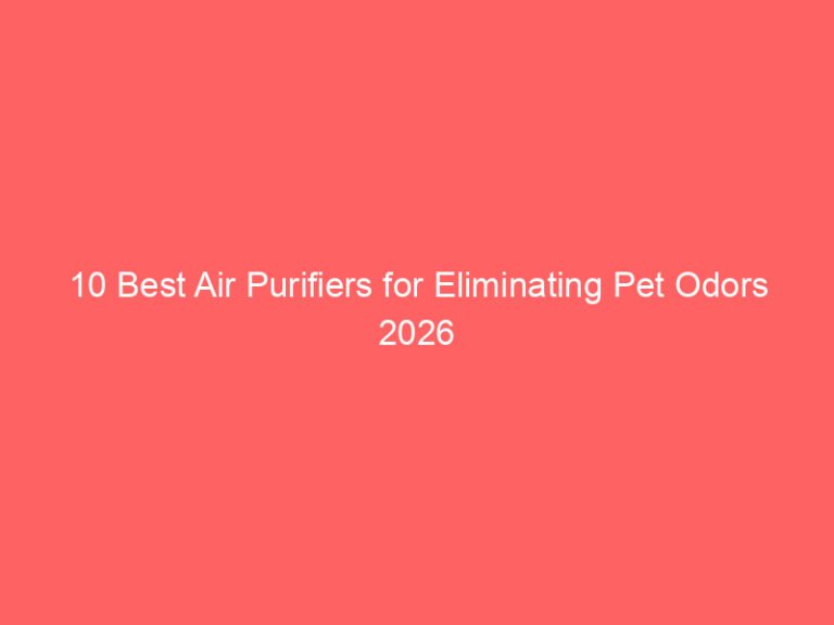 10 Best Air Purifiers for Eliminating Pet Odors 2026