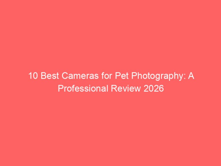 10 Best Cameras for Pet Photography: A Professional Review 2026