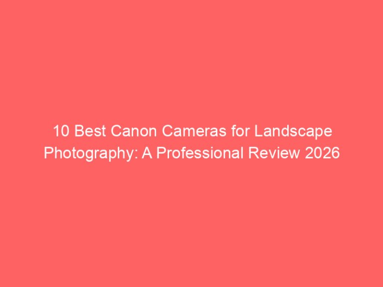 10 Best Canon Cameras for Landscape Photography: A Professional Review 2026