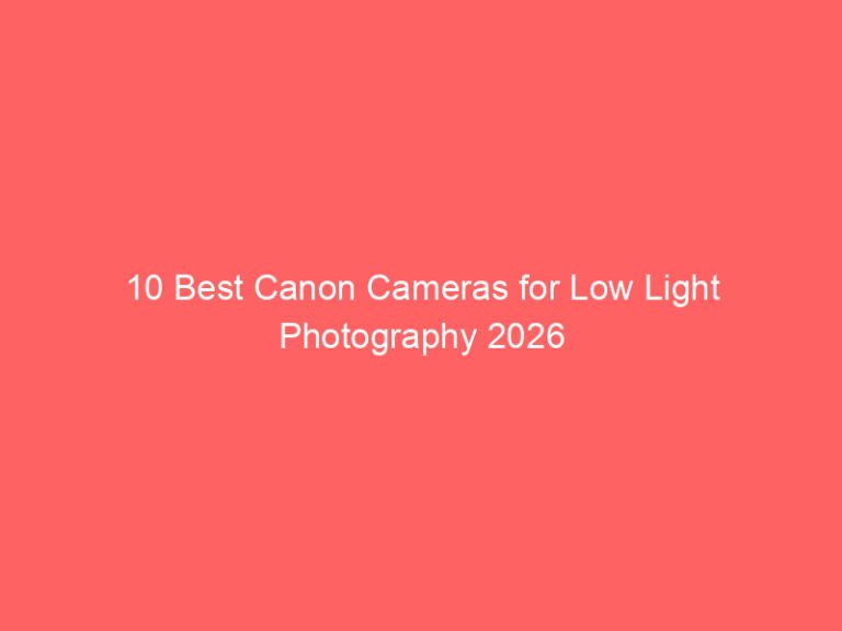 10 Best Canon Cameras for Low Light Photography 2026