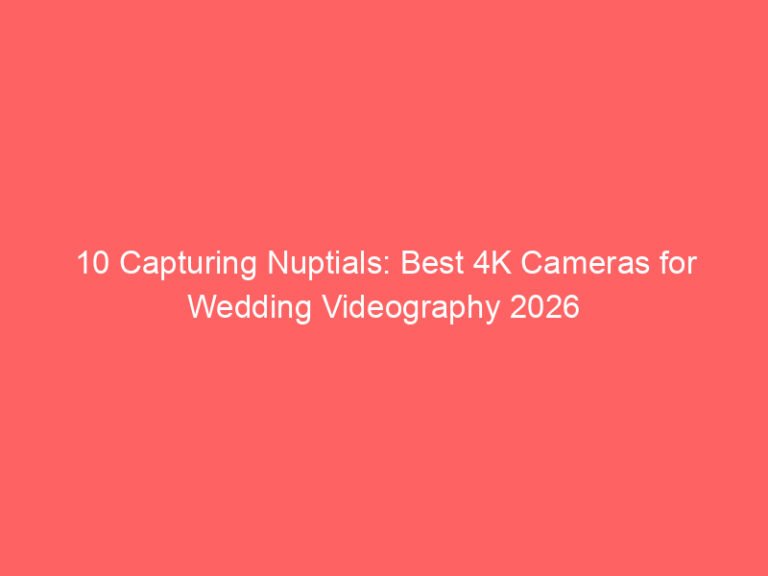 10 Capturing Nuptials: Best 4K Cameras for Wedding Videography 2026