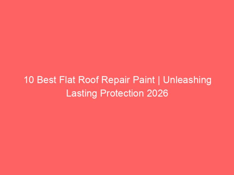 10 Best Flat Roof Repair Paint | Unleashing Lasting Protection 2026