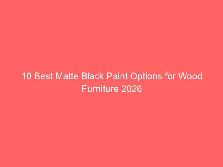 10 Best Matte Black Paint Options for Wood Furniture 2026