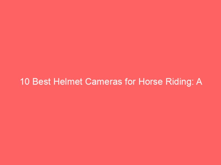 10 Best Helmet Cameras for Horse Riding: A Detailed Review 2026