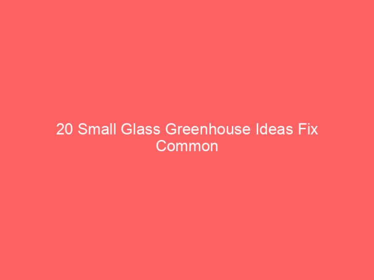 20 Small Glass Greenhouse Ideas Fix Common Growing Problems
