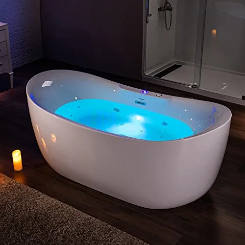 freestanding whirlpool jetted bathtub