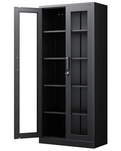 glass door liquor cabinet
