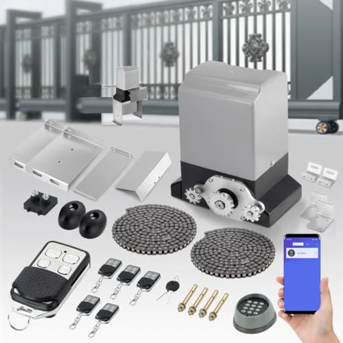 automatic sliding entrance gates
