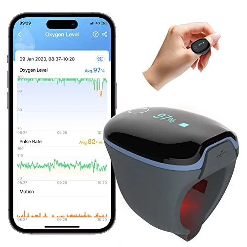 wearable oxygen monitor with alarm